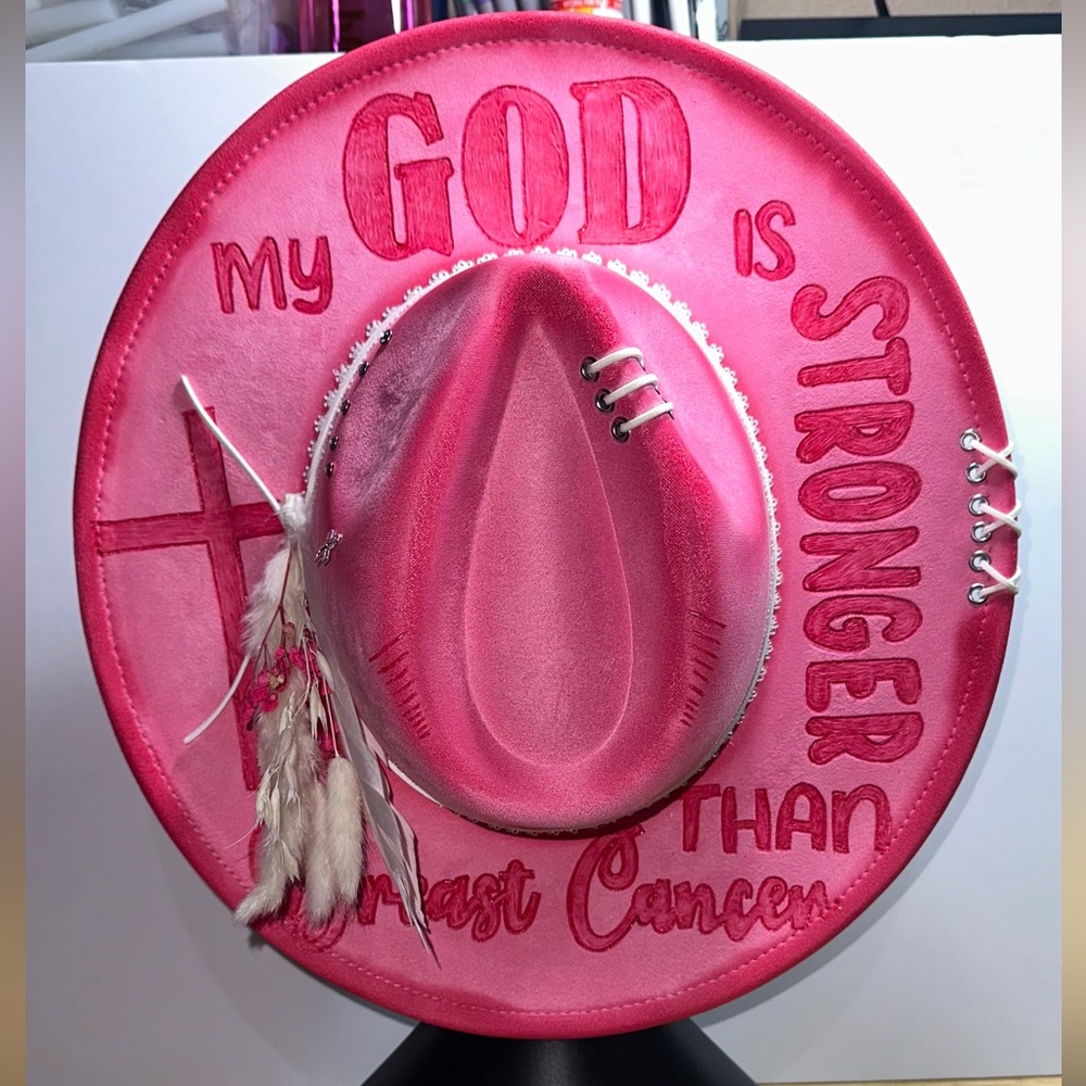 Pink Breast Cancer Inspirational Women's Hat